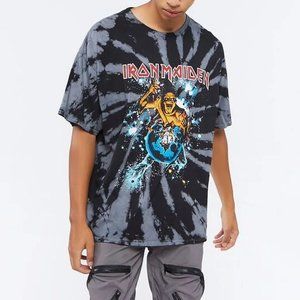 Iron Maiden World Piece Tour 83 Tie Dye metal rock Official T-Shirt M fit XL NWT